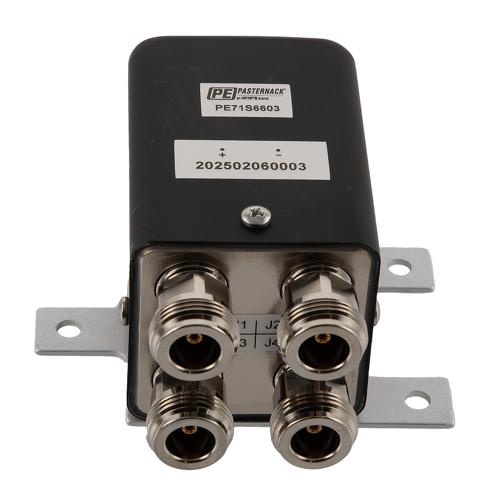 Transfer Failsafe DC to 18 GHz Electro-Mechanical Relay Switch, 12V, N, 1M Lifecycles FMSW6603