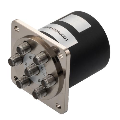 SP6T NO DC to 26.5 GHz Electro-Mechanical Relay Switch, 90W, 2M Lifecycles, 12V, SMA FMSW6626