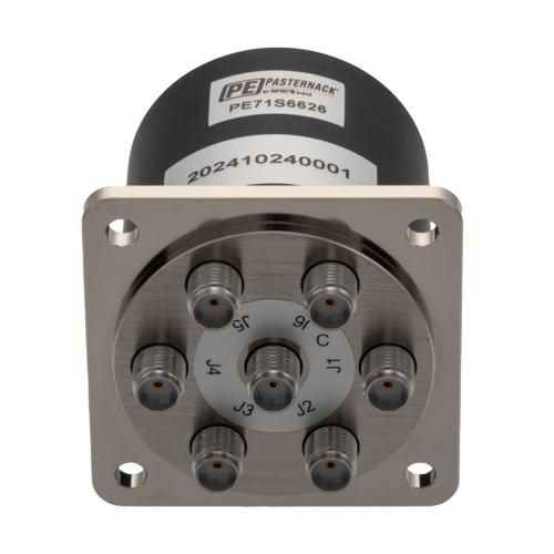 SP6T NO DC to 26.5 GHz Electro-Mechanical Relay Switch, 90W, 2M Lifecycles, 12V, SMA FMSW6626