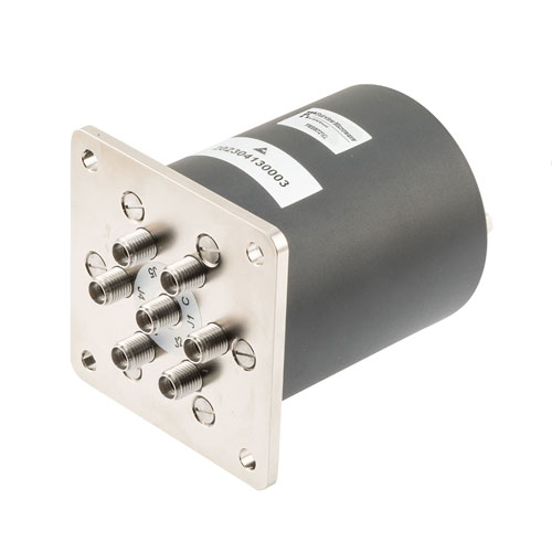 SP6T, Electromechanical Relay Latching Switch, DC to 43 GHz, 28VDC, 5W, Reset, Diodes, Self Cut-Off, D-Sub, 2.92mm FMSW7292