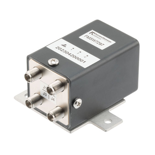 Transfer, Electromechanical Relay Latching Switch, DC to 43 GHz, 28VDC, 5W, Diodes, Self Cut-Off, Solder Terminals, 2.92mm FMSW7297