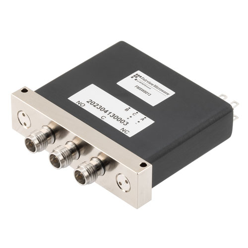 SPDT, Terminated, Electromechanical Relay Failsafe Switch, DC to 53GHz, 28VDC, Indicators, Solder Terminal, 2.4mm FMSW8013