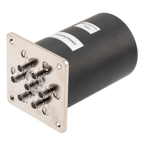 SP6T, Electromechanical Relay Latching Switch, DC to 52GHz, 28VDC, Indicators, Reset, D-Sub, 2.4mm FMSW8019