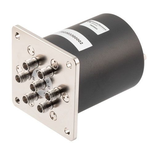 SP6T, Terminated, Electromechanical Relay Latching Switch, DC to 52GHz, 28VDC, Reset, D-Sub, 2.4mm FMSW8024