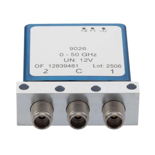 SPDT Latching DC to 50 GHz Electromechanical Relay Switch, 80W, 2M Lifecycles, 12 V, Solder Terminal, 2.4mm FMSW9026