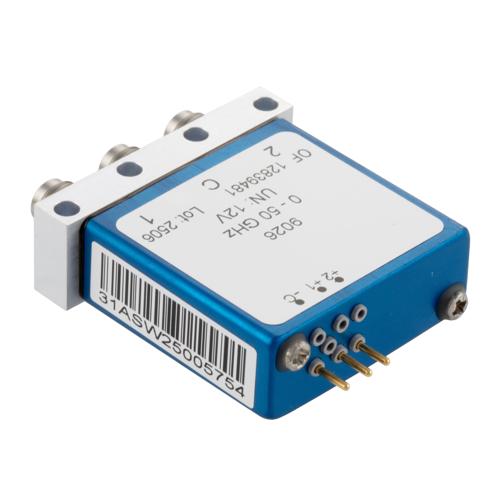 SPDT Latching DC to 50 GHz Electromechanical Relay Switch, 80W, 2M Lifecycles, 12 V, Solder Terminal, 2.4mm FMSW9026