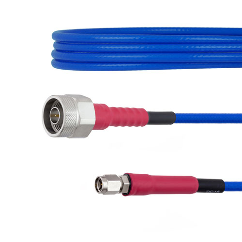 Precision SMA Male to N Male Phase Stable Cable .80 Coax in 48 Inch with LF Solder FMTC105-48