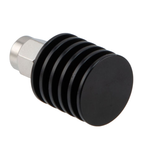 SMA Male (Plug) Termination (Load) 5 Watts to 12.4 GHz, Black Anodized Aluminum Body, 1.3:1 VSWR FMTR1130