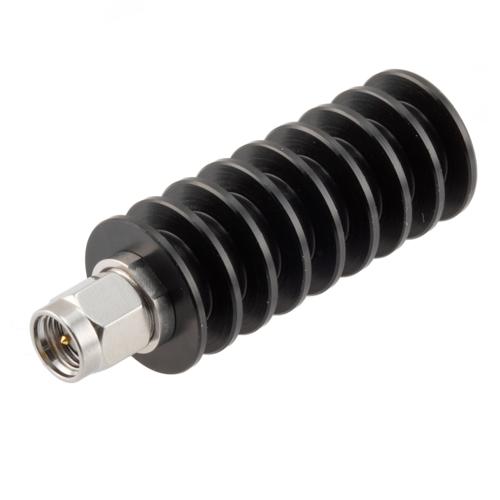 SMA Male (Plug) Termination (Load) 20 Watts to 26.5 GHz, Black Anodized Aluminum Body, 1.35:1 VSWR FMTR1166