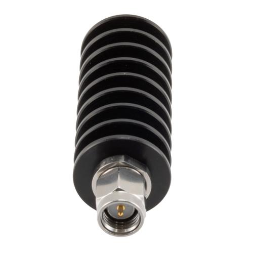 SMA Male (Plug) Termination (Load) 20 Watts to 26.5 GHz, Black Anodized Aluminum Body, 1.35:1 VSWR FMTR1166