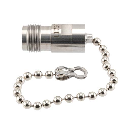 TNC Female (Jack) Termination (Load) 2 Watts, DC to 18 GHz with Chain, Stainless Steel FMTR1172C