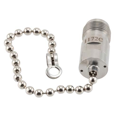 TNC Female (Jack) Termination (Load) 2 Watts, DC to 18 GHz with Chain, Stainless Steel FMTR1172C