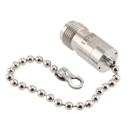 TNC Female (Jack) Termination (Load) 2 Watts, DC to 18 GHz with Chain, Stainless Steel FMTR1172C