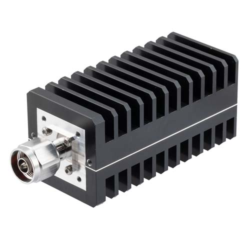 N-Type Male (Plug) Termination (Load) 50 Watts, DC to 6 GHz, Black Anodized Aluminum FMTR1185