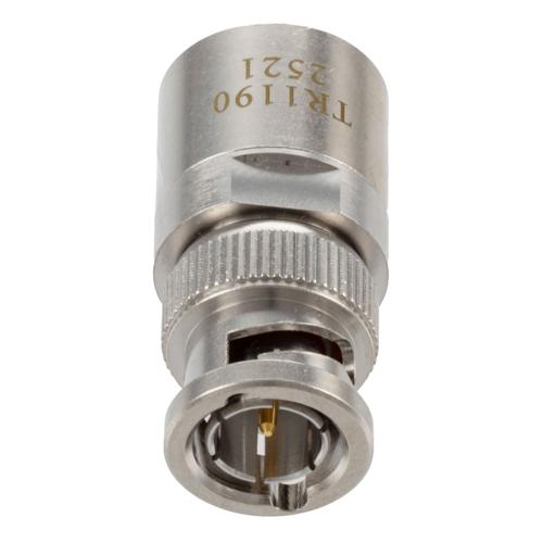 BNC Male (Plug) RF Termination (Load), 2 Watt, DC to 12 GHz, 75 Ohm, Brass FMTR1190