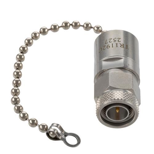 TNC Male (Plug) RF Termination (Load) with Chain, 2 Watt, DC to 12 GHz, 75 Ohm, Brass FMTR1192C