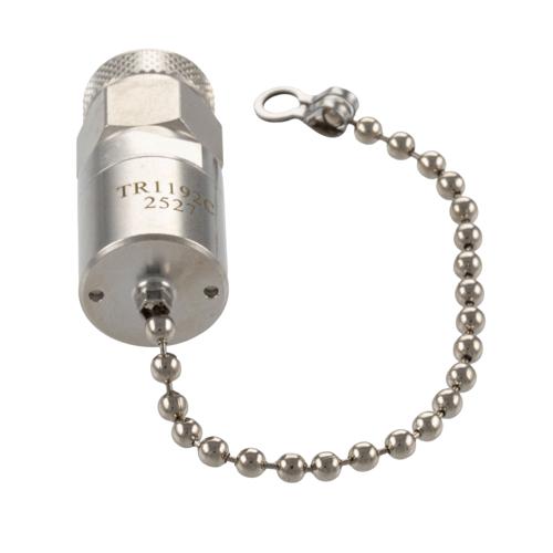TNC Male (Plug) RF Termination (Load) with Chain, 2 Watt, DC to 12 GHz, 75 Ohm, Brass FMTR1192C