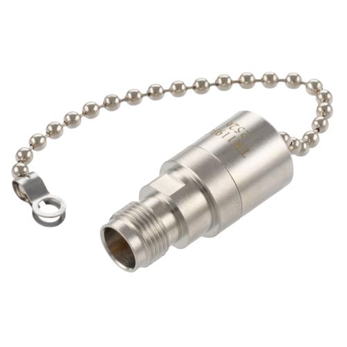 TNC Female (Jack) RF Termination (Load) with Chain, 2 Watt, DC to 12 GHz, 75 Ohm, Brass FMTR1193C