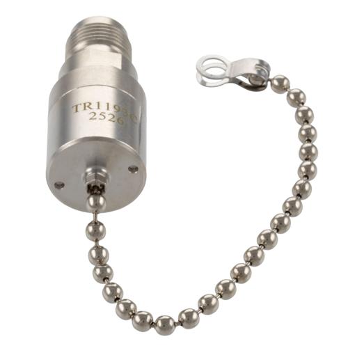 TNC Female (Jack) RF Termination (Load) with Chain, 2 Watt, DC to 12 GHz, 75 Ohm, Brass FMTR1193C