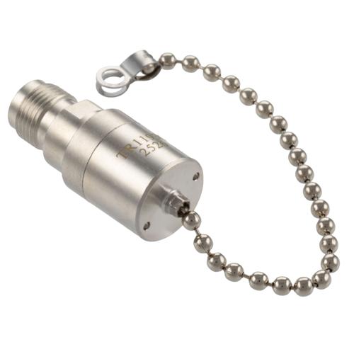 TNC Female (Jack) RF Termination (Load) with Chain, 2 Watt, DC to 12 GHz, 75 Ohm, Brass FMTR1193C