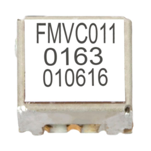 VCO (Voltage Controlled Oscillator) 0.175 inch SMT (Surface Mount), Frequency of 4.8 GHz to 5.2 GHz, Phase Noise -80 dBc/Hz FMVC011
