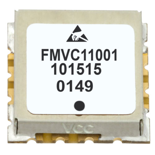 VCO (Voltage Controlled Oscillator) 0.5 inch SMT (Surface Mount), Frequency of 18 MHz to 30 MHz, Phase Noise -120 dBc/Hz FMVC11001