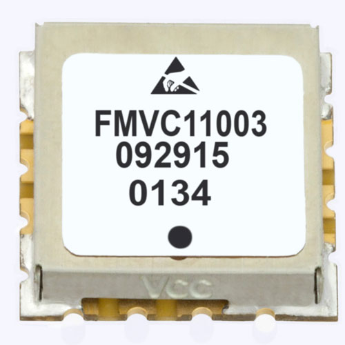 VCO (Voltage Controlled Oscillator) 0.5 inch SMT (Surface Mount), Frequency of 30 MHz to 60 MHz, Phase Noise -119 dBc/Hz FMVC11003