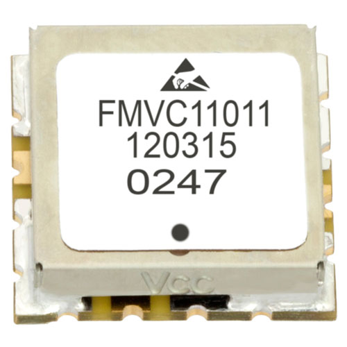 VCO (Voltage Controlled Oscillator) 0.5 inch SMT (Surface Mount), Frequency of 200 MHz to 400 MHz, Phase Noise -106 dBc/Hz FMVC11011