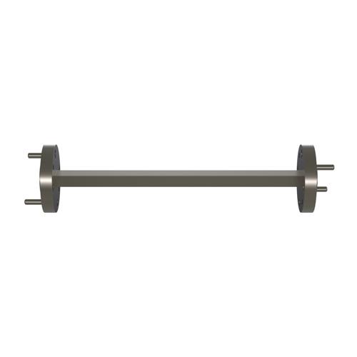 WR-10 Waveguide Section 3 Inch Straight Length with UG-387/U-Mod Round Cover Flange from 75 GHz to 110 GHz in Instrumentation Grade FMW10S010-3