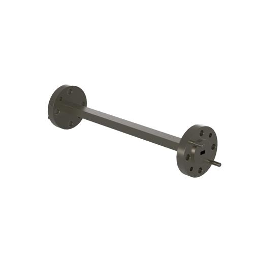 WR-10 Waveguide Section 3 Inch Straight Length with UG-387/U-Mod Round Cover Flange from 75 GHz to 110 GHz in Instrumentation Grade FMW10S010-3