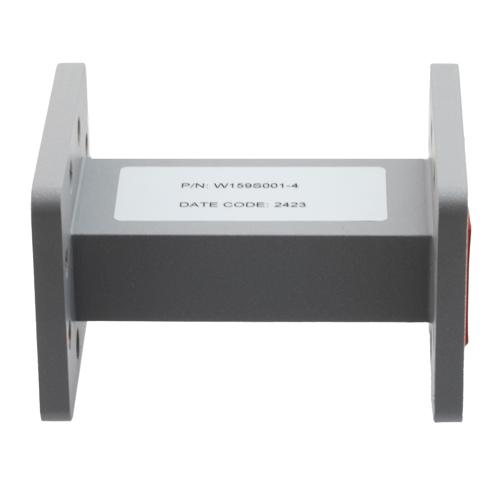 WR-159 Waveguide Section 4 Inch Straight Length, UG Cover and Grooved Flanges from 4.64 GHz to 7.05 GHz FMW159S001-4