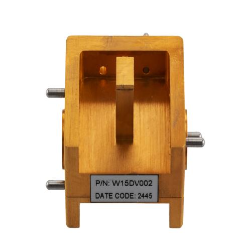 WR-15 2 Way Waveguide Power Divider From 55 GHz to 62 GHz UG-185/U Flange, Copper FMW15DV002