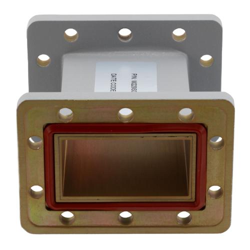 WR-229 Waveguide Section 4 Inch Straight Length, UG Cover and Grooved Flanges from 3.3 GHz to 4.9 GHz FMW229S001-4
