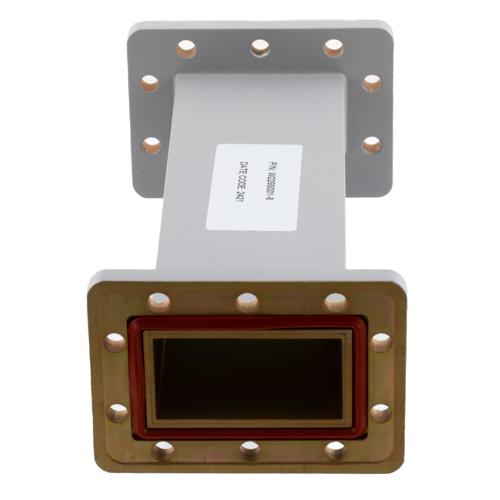 WR-229 Waveguide Section 8 Inch Straight Length, UG Cover and Grooved Flanges from 3.3 GHz to 4.9 GHz FMW229S001-8