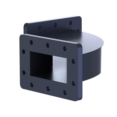 WR-284 H-plane Waveguide Bend with CPR-284F Flanges, Operating from 2.6 GHz to 3.95 GHz FMW284B002