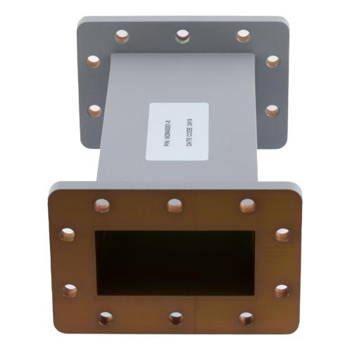 WR-284 Waveguide Section 8 Inch Straight Length, UG Cover and Grooved Flanges from 2.6 GHz to 3.95 GHz FMW284S001-8