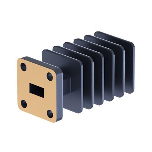 WR-28 Waveguide Load Rated For 10 Watts, Operating from 26.5 GHz to 40 GHz, Constructed from Copper and Equipped with a FBP320 Flange FMW28TR001
