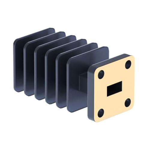 WR-28 Waveguide Load Rated For 10 Watts, Operating from 26.5 GHz to 40 GHz, Constructed from Copper and Equipped with a FBP320 Flange FMW28TR001