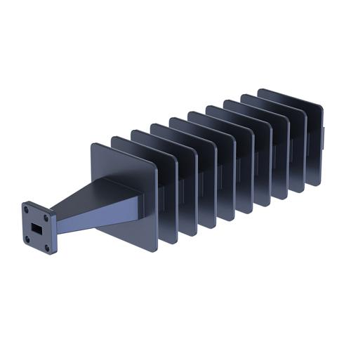 WR-28 Waveguide Load Rated For 200 Watts, Operating from 26.5 GHz to 40 GHz, Constructed from Copper and Equipped with a FBP320 Flange FMW28TR002