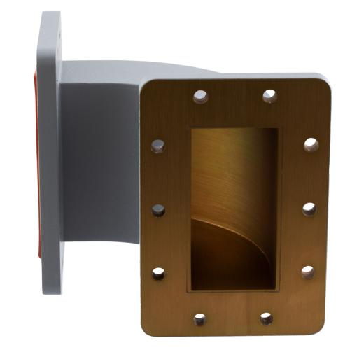 WR-340 Waveguide E-Bend using UG Cover and Grooved Flanges with a 2.17 GHz to 3.3 GHz Frequency Range FMW340B001