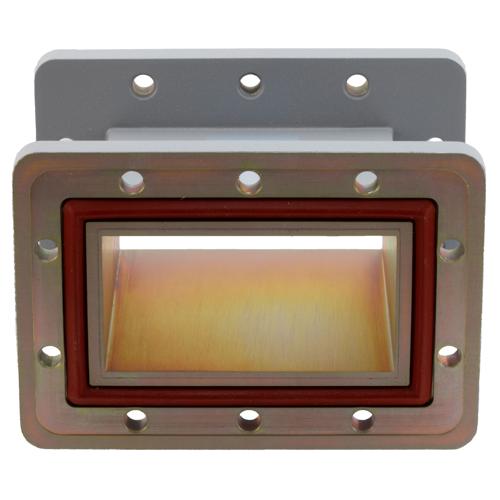WR-340 Waveguide Section 4 Inch Straight Length, UG Cover and Grooved Flanges from 2.17 GHz to 3.3 GHz FMW340S001-4