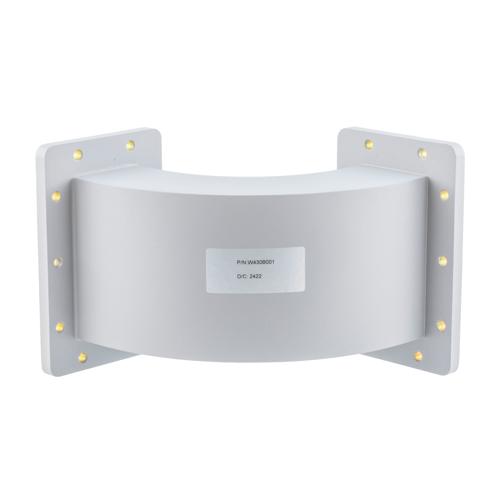 WR-430 Waveguide E-Bend using UG Cover and Grooved Flanges with a 1.72 GHz to 2.61 GHz Frequency Range FMW430B001
