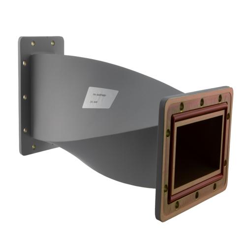 WR-430 90 Degree Waveguide Right Hand Twist Using a UG Cover And Grooved Flanges And a 1.72 GHz to 2.61 GHz Frequency Range FMW430TW001