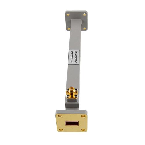 40 dB WR-51 Waveguide Broadwall Coupler with UG Square Flange and SMA Female Coupling Port from 14.5 GHz to 22 GHz in Brass FMW51CP002-40