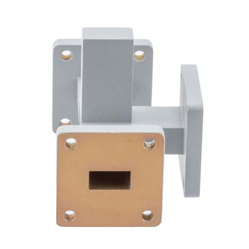 WR-51 2 Way Waveguide Power Divider From 17.7 GHz to 21.2 GHz UG Square Cover Flange, Aluminum FMW51DV001