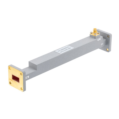 30 dB WR-62 Waveguide Broadwall Coupler with UG Cover Flange and SMA Female Coupled Port from 11.9 GHz to 18 GHz in Copper FMW62CP002-30