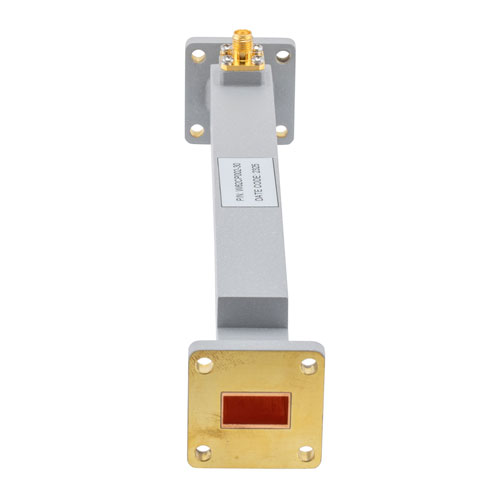 30 dB WR-62 Waveguide Broadwall Coupler with UG Cover Flange and SMA Female Coupled Port from 11.9 GHz to 18 GHz in Copper FMW62CP002-30