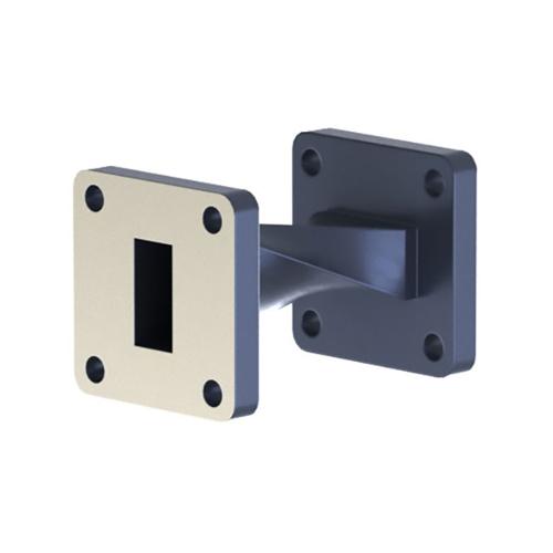 WR-62 90 Degree Right Hand Waveguide Twist with an FBP140 Flange, Operating from 11.9 GHz to 18 GHz FMW62TW001