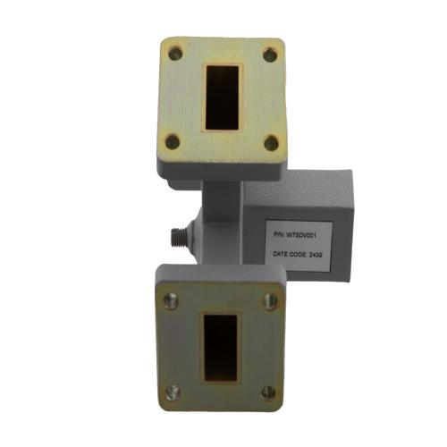 WR-75 2 Way Waveguide Power Divider From 13.75 GHz to 14.5 GHz UG Square Cover Flange, Aluminum FMW75DV001