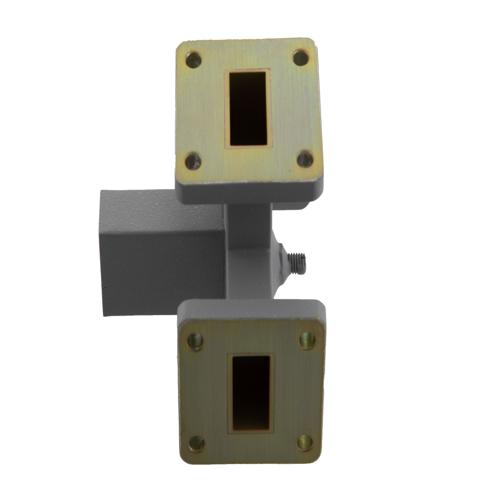 WR-75 2 Way Waveguide Power Divider From 13.75 GHz to 14.5 GHz UG Square Cover Flange, Aluminum FMW75DV001